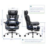 Big and Tall Ergonomic Office Chair with Leg Rest