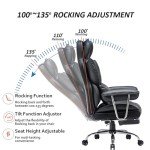 Big and Tall Ergonomic Office Chair with Leg Rest