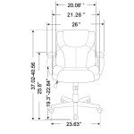 Brenton Studio® Mayhart Black Vinyl Chair