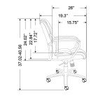 Brenton Studio® Mayhart Black Vinyl Chair