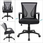Ergonomic Mid Back Swivel Office Chair with Lumbar Support