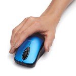 Wireless Optical Computer Mouse with USB Receiver - Blue