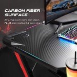 Homall 44-Inch Z-Shaped Gaming Desk - Black
