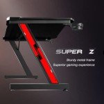 Homall 44-Inch Z-Shaped Gaming Desk - Black