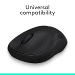 Logitech M185 Wireless Mouse - Black/Grey
