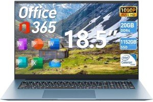 Naclud 18.5" Windows 11 Laptop with 20GB RAM