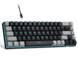 Compact 60% Mechanical Gaming Keyboard with Blue Backlight