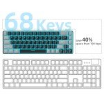 Compact 60% Mechanical Gaming Keyboard with Blue Backlight