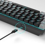Compact 60% Mechanical Gaming Keyboard with Blue Backlight