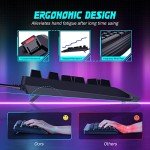 Yesbeaut 7-Color LED Rainbow Gaming Keyboard