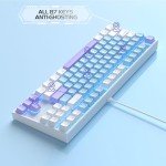 75% Mechanical Gaming Keyboard with Blue LED Backlight