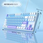 75% Mechanical Gaming Keyboard with Blue LED Backlight