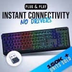 KLIM Chroma Wireless RGB Gaming Keyboard for PC & Console