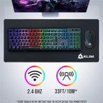 KLIM Chroma Wireless RGB Gaming Keyboard for PC & Console