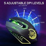 DOSNTO Wireless Gaming Mouse - 10,000 DPI, 6 Buttons