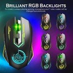 DOSNTO Wireless Gaming Mouse - 10,000 DPI, 6 Buttons