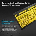 BOOGIIO Large Print Wired USB Keyboard for Low Vision