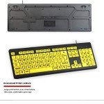 BOOGIIO Large Print Wired USB Keyboard for Low Vision