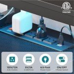 Bestier L-Shaped LED Gaming Desk with Storage