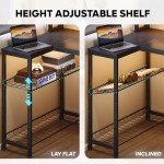 Bestier L-Shaped LED Gaming Desk with Storage