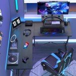 Mr IRONSTONE L-Shaped Gaming Desk with Monitor Stand