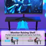 Mr IRONSTONE L-Shaped Gaming Desk with Monitor Stand