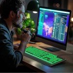 KOPJIPPOM Large Print Backlit USB Keyboard