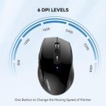 TECKNET Black Bluetooth Wireless Mouse BM308