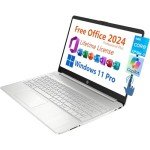 HP 15.6" Business Laptop with Microsoft Office 2024