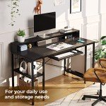 Rolanstar LED Gaming Desk with Storage & Outlets