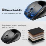 TECKNET Black Bluetooth Wireless Mouse BM308