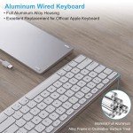 Aluminum Wired Keyboard for Apple Mac Devices