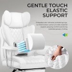 GTRACING GT205 White Gaming Chair with Faux Leather