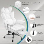 GTRACING GT205 White Gaming Chair with Faux Leather