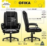 OFIKA Ergonomic Adjustable Desk Chair - Black