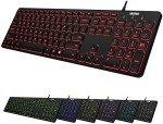 Arteck USB Wired Rainbow Backlit Full-Size Keyboard