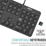 Arteck USB Wired Rainbow Backlit Full-Size Keyboard