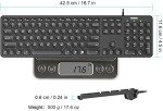 Arteck USB Wired Rainbow Backlit Full-Size Keyboard