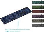 Arteck USB Wired Rainbow Backlit Full-Size Keyboard