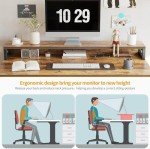 CubiCubi 120cm Computer Desk with Storage Shelves