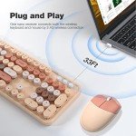 MOFII Retro Wireless Keyboard and Mouse Combo