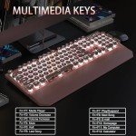 Camiysn Retro Pink Mechanical Gaming Keyboard