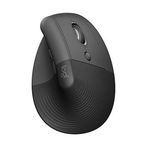 Logitech Lift Vertical Ergonomic Wireless Mouse - Graphite