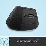 Logitech Lift Vertical Ergonomic Wireless Mouse - Graphite