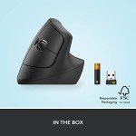 Logitech Lift Vertical Ergonomic Wireless Mouse - Graphite
