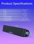 HiFi USB and Bluetooth Computer Sound Bar Speakers