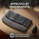 Logitech Wave Wireless Ergonomic Keyboard - Graphite