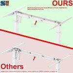 SHW Adjustable Height Electric Desk - 55 Inch