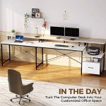 Rolanstar L-Shaped Computer Desk with File Storage
