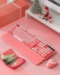 Cute Retro Wireless Keyboard and Mouse Combo